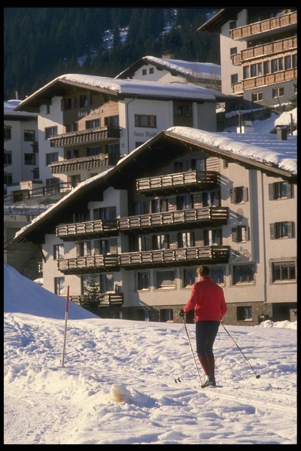 061086 Touring Among The Chalet Backdrops A4 Photo Print