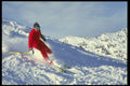 061088 Laid Back Skiing A4 Photo Print