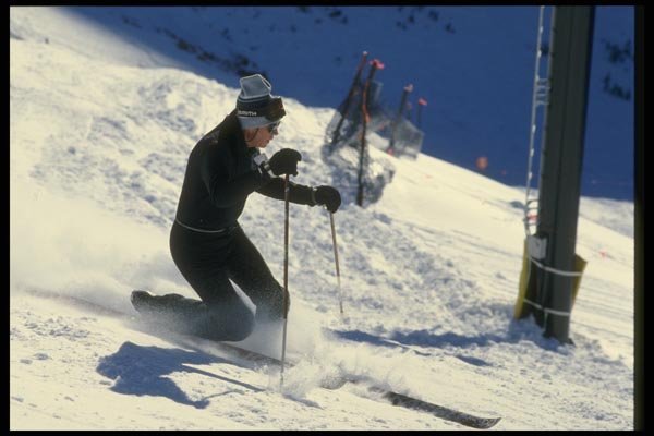 061093 Telemarking Skiing A4 Photo Print
