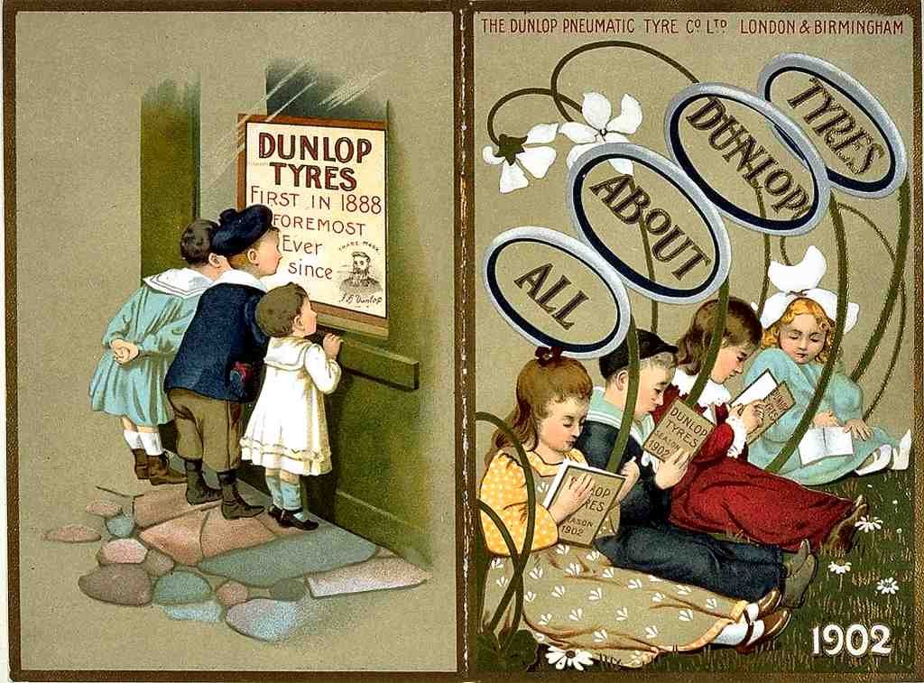 062 Dunlop Tyres Vintage A4 Photo Print