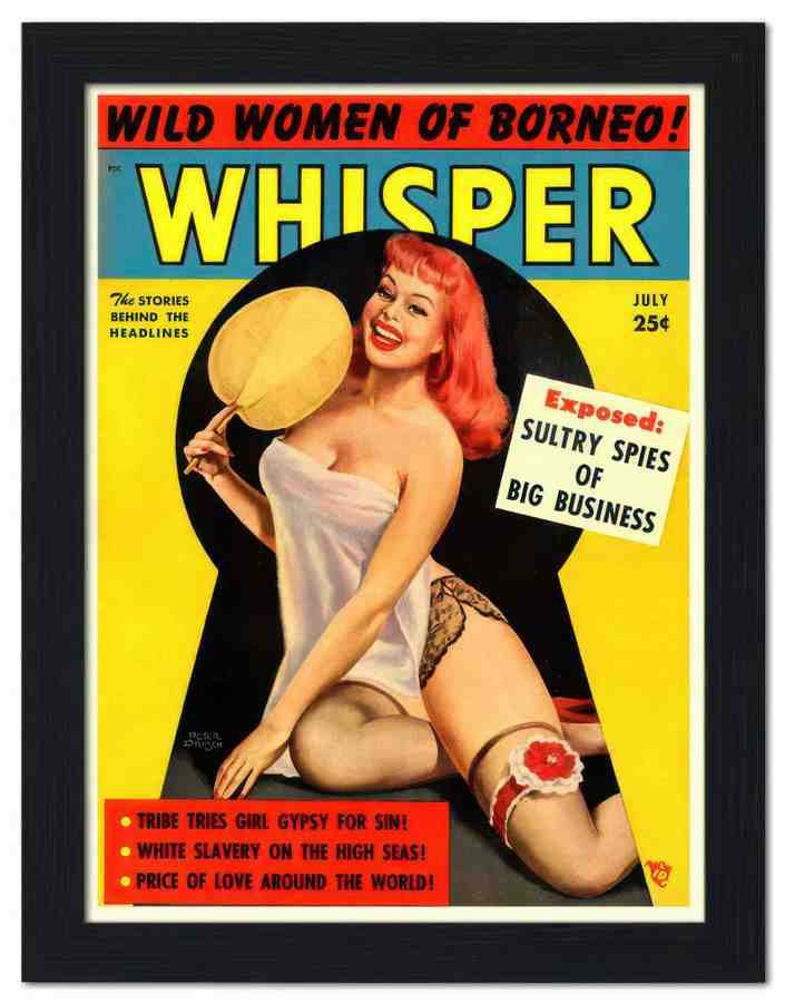062 whisper glamour magazine cover 2 Vintage Advert A4 Photo Print