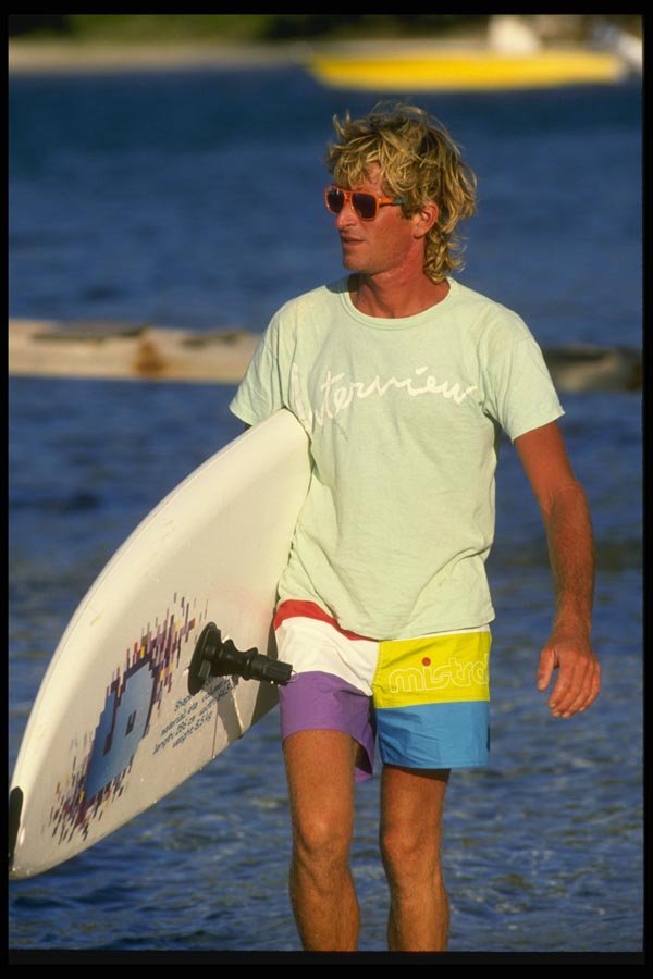 062038 Male, Walking Beach With Board A4 Photo Print