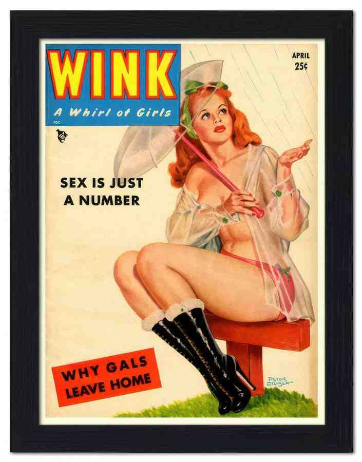 063 wink glamour magazine cover 2 Vintage Advert A4 Photo Print
