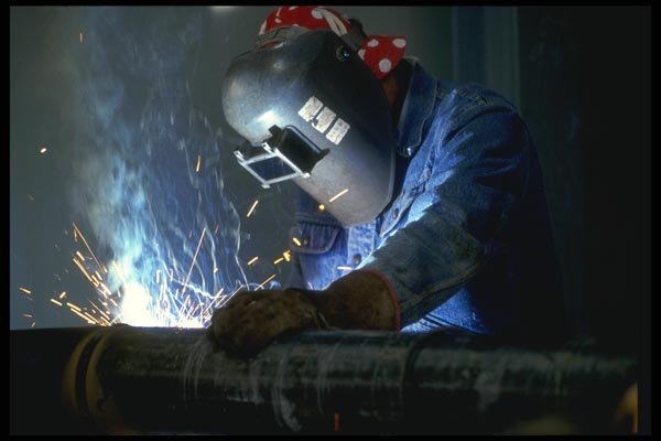 063002 Pipeline Welder A4 Photo Print