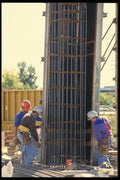 063006 Steel Grid Foundation Workers A4 Photo Print