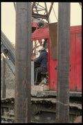 063017 Steamshovel Pile Driving Worker A4 Photo Print