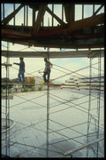 063018 Steelworkers On Scaffolding A4 Photo Print