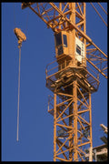 063026 Orange Crane With Chain A4 Photo Print