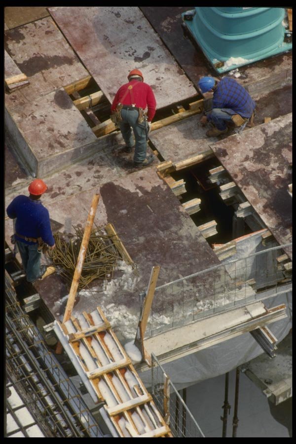 063045 Cement Crew Form Workers From Above A4 Photo Print