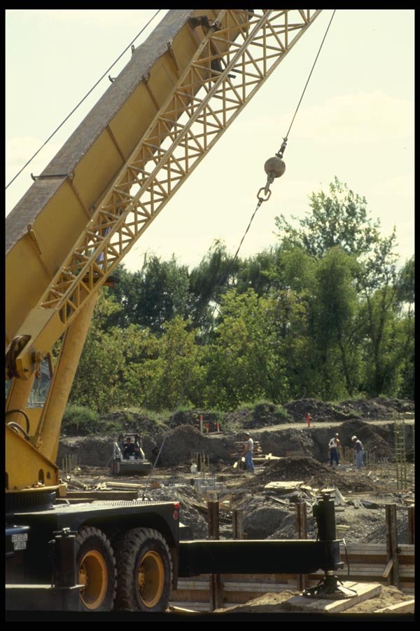 063057 Crane And Cement Footing Installations A4 Photo Print