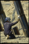 063068 Welder Working With Steel Supports A4 Photo Print