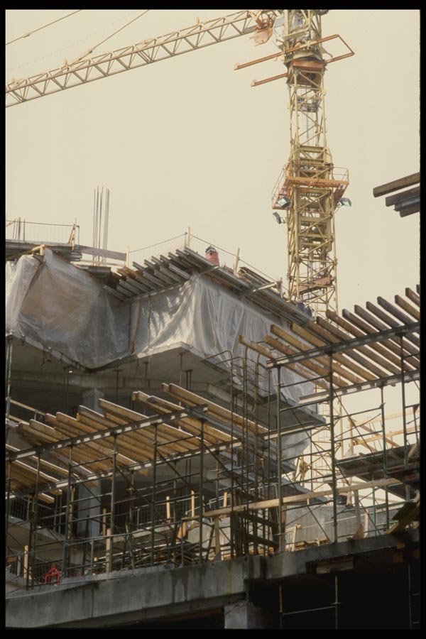063077 Construction Site Formwork And Crane A4 Photo Print