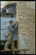 063080 Stoneworker Cutting Stone A4 Photo Print