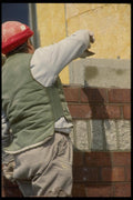 063081 Single Bricklayer Laying Brick A4 Photo Print
