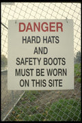 063093 Signage Safety Boots A4 Photo Print