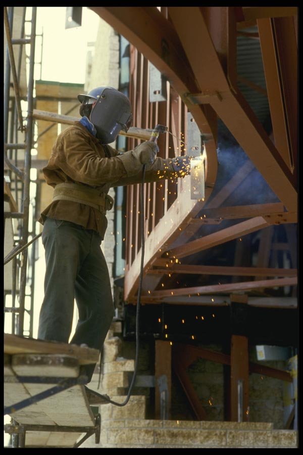 063096 Single Welder Working On Steelwork A4 Photo Print
