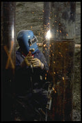 063098 Welder Joining Pipework A4 Photo Print