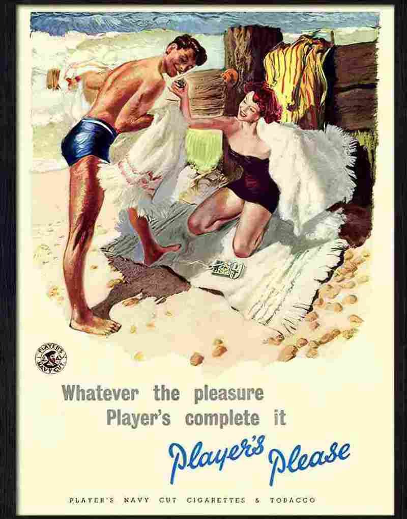 064 players cigarettes 1950s Advert A4 Photo Print
