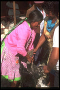 064005 Indian Women With Rooster, Market, Oaxaca A4 Photo Print
