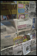 064009 Local And National Newspapers, Oaxaca Newsstand A4 Photo Print