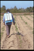 064010 Mexican Farmer In Field Fertilizing Crops, Todos Santos, Baja A4 Photo Print