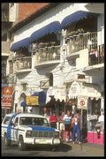 064012 Tourists Shopping, Malecon, Puerto Vallarta A4 Photo Print