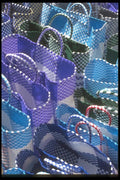 064015 Plastic Grocery Bags, Oaxaca Market A4 Photo Print