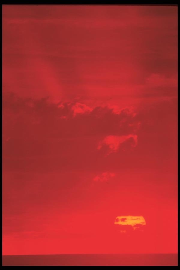 064025 Red And Orange Sunset, St. Augustine, Pacific Coast A4 Photo Print