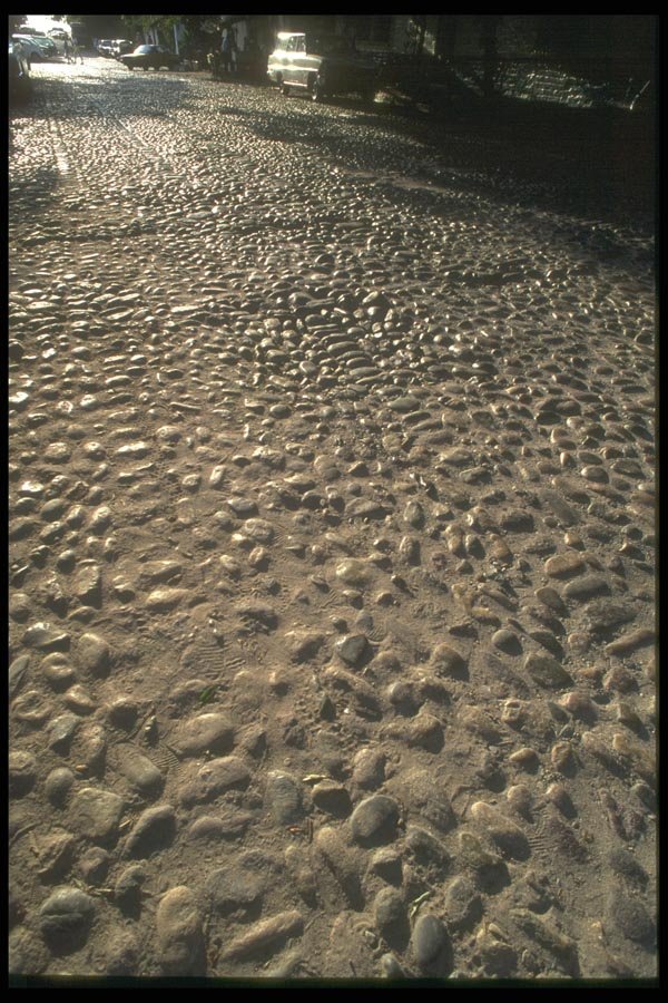 064073 Cobblestone Streets, Puerto Vallarta A4 Photo Print