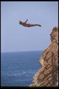 064084 Swan Dive, Acapulco Cliff Divers A4 Photo Print