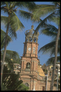 064086 Town Clock, Puerto Vallarta A4 Photo Print