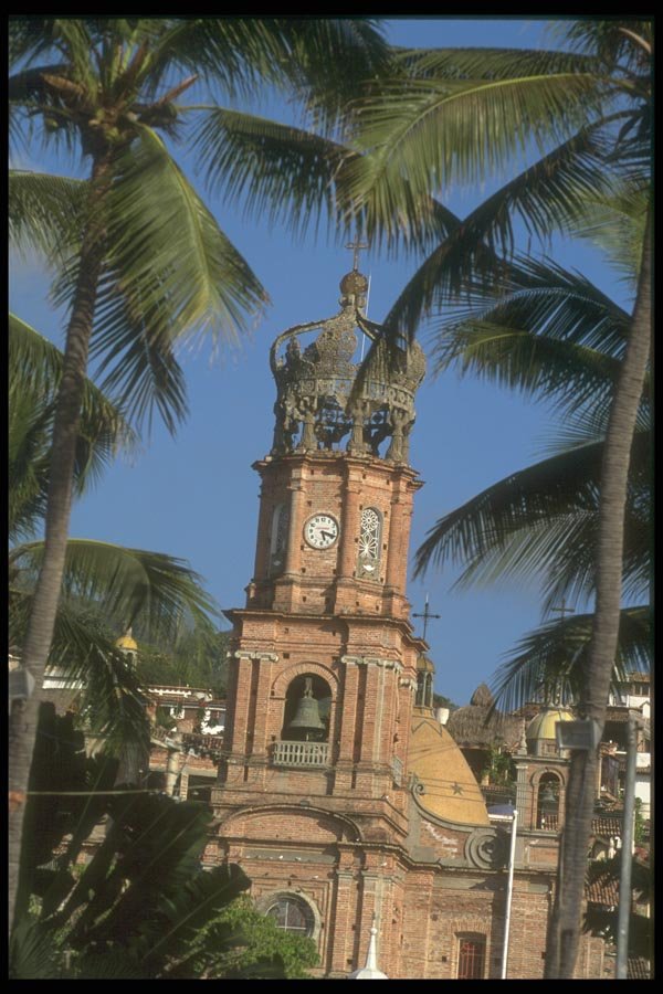 064086 Town Clock, Puerto Vallarta A4 Photo Print