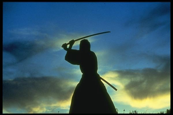 065025 Silhouette Of A Kendoka A4 Photo Print