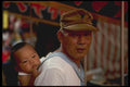 065040 Old Man Carrying Child On His Back A4 Photo Print