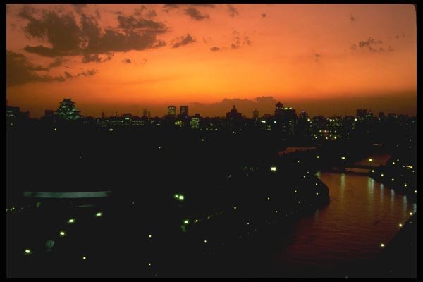 065090 Night Scene A4 Photo Print