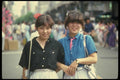 065093 Young Girls Smiling At Camera A4 Photo Print