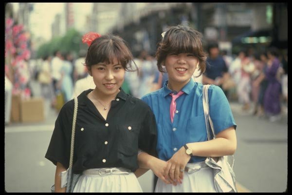 065093 Young Girls Smiling At Camera A4 Photo Print