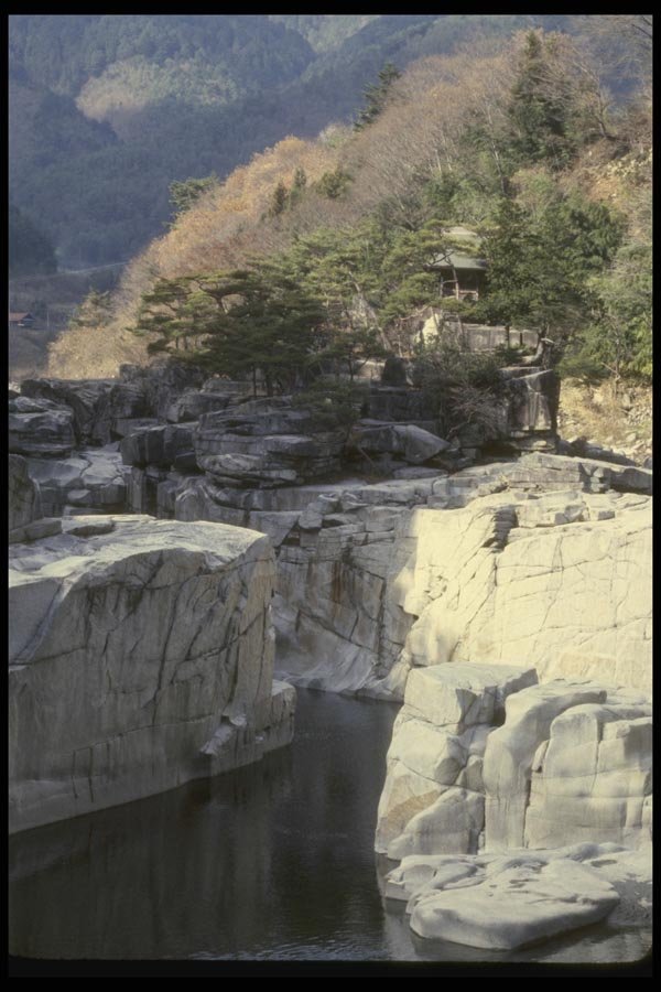 065102 River And Rock Formations Along Kisoji Road A4 Photo Print