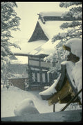 065119 Temples In Snow Takayama A4 Photo Print