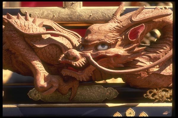 065128 Wooden Dragon Float Takayama A4 Photo Print