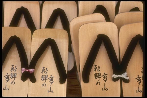 065165 Wooden Sandals Takayama, Japan A4 Photo Print
