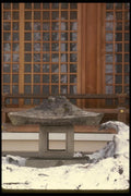 065166 Stone Lantern At Temple Door Takayama, Japan A4 Photo Print