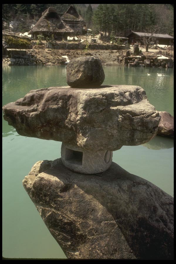 065181 Hida Minzokukan Folklore, Village Stone Lantern Takayama A4 Photo Print