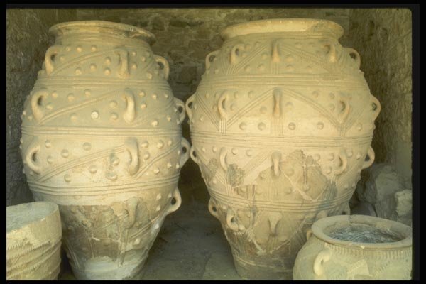 067014 Storage Jars, (giant Pithoi), Knossos A4 Photo Print