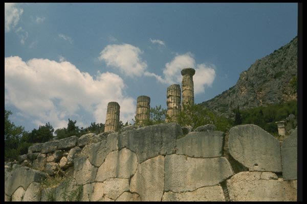 067024 Cyclopean Walls, Delphi A4 Photo Print