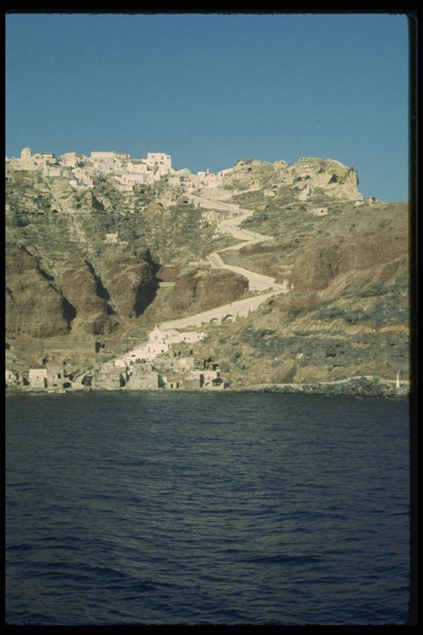 067047 Stairway From Harbor To Phira, Thera A4 Photo Print