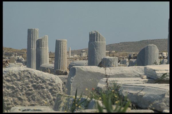 067051 Columns Delos, Cyclades A4 Photo Print