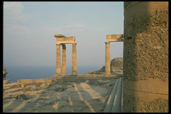 067060 Poseidon Temple Lindos, Rhodes A4 Photo Print