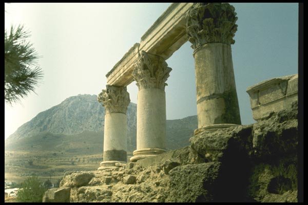 067066 Corinthian Columns Near Corinth A4 Photo Print