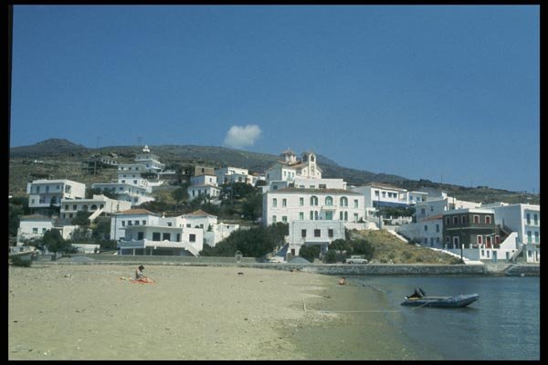 067087 Andros Harbor, Andros A4 Photo Print